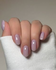 Milky Lavender Nails, Milky Purple Nails, Elegant Hands, Bohemian Nails, Nails Care, Nail Acrylic, Lilac Nails, Milky Nails