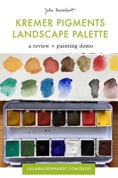 Kremer Pigments Landscape palette Landscape Palette, Alizarin Crimson, Small Landscape, Painting Demo, Traditional Artwork, Paint Color, My Blog, Paint Colors