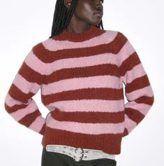 Paloma Wool, Wool Jumper, Pink Sweater, Stripe Sweater, Paloma, Soft Knits, Merino Wool