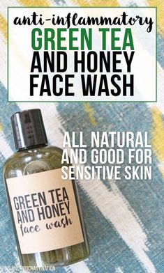 Green tea is amazing for your skin. That’s what makes this all natural DIY face wash so great. It is perfect for people with sensitive skin, and it is naturally anti-inflammatory. And unlike a lot of homemade face washes, it actually has some foamin Gentle Face Wash, Green Tea And Honey, Honey Face, Honey Tea, Beauty Tips For Face