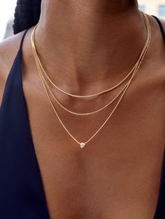 Elegant and effortless, the Kacy 18K Gold Necklace is a delicate rounded snake chain. We love it paired with a few other dainty necklaces for a stack that will certainly turn heads. Crafted with 18K gold plated sterling silver, this is a piece you'll wear for years to come. 18k Gold Necklace, Jewelry Lookbook, Timeless Jewelry, Dream Jewelry, Dainty Necklace