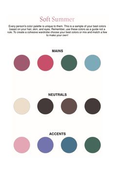 Summer Color By Number, Personal Color Palette, Color Analysis Summer, Summer Skin Tone, Summer Color Palettes, Colours That Go Together