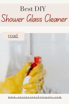 Discover the best DIY glass cleaner for the shower! This easy and eco-friendly recipe will give you streak-free and toxin-free results.