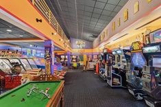 a room filled with lots of arcade games