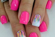 Mani Ideas, Pink Nail Designs, Kandy, Dipped Nails, Hot Nails, Pretty Acrylic Nails, Fancy Nails