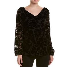 Pre-Loved Like New Condition! St. John S Black Floral Velvet Burnout Blouse Size L. Trendy, Dressy, Party, Sexy, Festival, Luxury, Fashion. Questions? Please Leave A Comment Below! Brand New $795 Size Large Black Velvet Cowl Neck With Jewel To Keep In Place Fully Lined Bodice Sheer Sleeves Silk, Viscose, Spandex Smoke/Pet Free #14 Tags: Zara, Princess Polly, Reformation, Revolve, Top Shop, House Of London, Lulus, Self Portrait, House Of Cb, Urban Outfitters, Free People, Anthropology, Misguided, Fashion Questions, Velvet Burnout, Sleeveless Knit Top, House Of Cb, Anthropology, Sheer Sleeves, Princess Polly, St John, Self Portrait