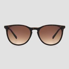 Women's Tortoise Shell Print Plastic Round Sunglasses - Universal Thread™ Brown : Target Tortoise Shell Print, 20th Bday, Clothing Themes, Shell Print, Polished Style, Round Sunglasses Women, Gray Lenses, Plastic Sunglasses, Temple Design