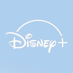 the logo for disney plus is shown in white on a blue background with an airplane