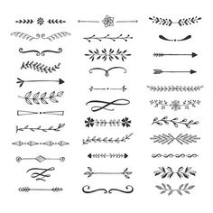 a collection of hand drawn arrows