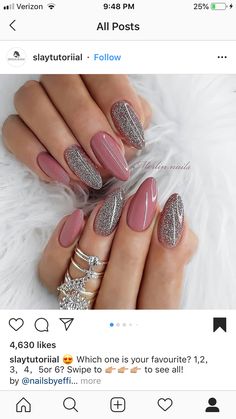 Makijaż Smokey Eye, Sparkly Nails, Smokey Eye, Nail Inspo, Makeup Tips, Gel Nails, Manicure, Nail Art, My Style