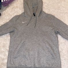 Never Worn, Perfect Condition. Size S Unisex Tops Nike, Nike Sweatshirt, Nike Sweatshirts, Grey Nikes, Nike Hoodie, Colorful Hoodies, Grey Sweatshirt, Nike Tops, Gray White