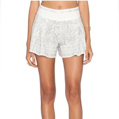 $128 Free People Heart It Flowy Shorts Skort Ivory White Blue Paisley In Size 6, New Without Tags! Flowy Shorts, Blue Paisley, Ivory White, Blue Cream, Free People, Paisley, Womens Shorts, White, Women Shopping