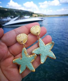 Beach Themed Earrings, Clay Beach Earrings, Starfish Clay Earrings, Mermaid Clay Earrings, Clay Shell Earrings, Mermaid Polymer Clay Earrings, Beachy Polymer Clay Earrings, Beach Accessories Must Have, Beach Polymer Clay Earrings