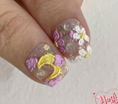 Feminine Nails, Nail Korean, Cartoon Nails