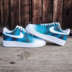 Be the sky and conquer all the elements with the Blue Starry Sky Custom Air Force 1! These unique kicks are the perfect addition to a daring wardrobe. Soar above the competition and explore uncharted terrain with a style that truly stands out. Conquer the world with Blue Starry Sky Custom Air Force 1! Exactly as shown in the pictures. 📷 Brand New & Authentic. 💯 Hand Painted with attention to detail. 👨‍🎨 Waterproof and Flexible. ❤️ Unisex model. Please refer to the Size Chart. 👟👫 Free Worldwide Shipping. ✈️🌍 Shoes Diy, Custom Air Force 1, Baskets Nike, Custom Sneakers, Starry Sky, Classic Silhouette, Custom Shoes, Nike Air Force 1, Shine Bright