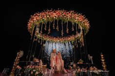 Mandap Decor Indian Outdoor Night, Beach Mandap, Love In Nature, Mandap Ideas, Night Weddings, Mandap Design, Night Wedding Decor, Goa Wedding, Beachside Wedding