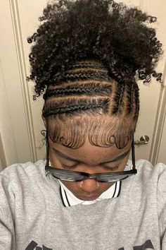 Cute Braided Hairstyles Natural Curly Hair, Braid Hairstyles For Natural Black Hair, Natural Nappy Hairstyles, Braided Up Puff Natural Hair, Cute Curly Protective Hairstyles, Easy Natural Braids For Black Women, Braids With A Ponytail Black Hair, Braid And Puff Natural Hair, Natural Braided Hairstyles No Weave