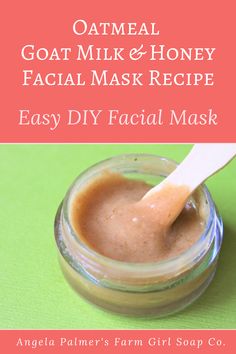 Oatmeal Facial Mask, Honey Facial Mask, Recipe Oatmeal, Mask For Glowing Skin, Diy Oatmeal, Milk Oatmeal, Honey Facial, Diy Facial Mask