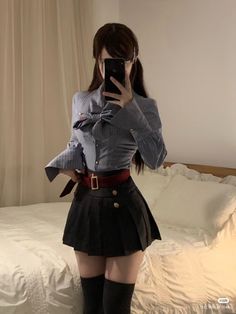 Chinese Fashion Outfits, Skirt Outfits Asian, Chinese Outfits Fashion, Skirt Kawaii, Moda China, Douyin Fashion, Xiao Xiao, Chinese Outfit, Gothic Y2k