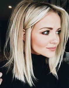 Κούρεμα Bob, Cute Simple Hairstyles, Hair 2018, Short Straight Hair, Long Bob Hairstyles, Cool Hair Color, Shoulder Length Hair