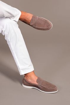 Moccasins never go out of style. Be the king of leisure and sophistication with Girotti versatile moccasins. 🤎 . . . . . . . . . . . . . . . #customshoes #modernmoccasins #menmoccasins #stylishmoccasins #moccasins #comfyshoes #custommoccasins #fashion #style #ootd #style #stylish Suede Slip-ons With Leather Sole And Round Toe, Suede Slip-ons With Almond Toe And Leather Sole, Suede Slip-ons With Suede Lining, Slip-on Leather Shoes With Suede Lining And Almond Toe, Brown Suede Plain Toe Boat Shoes, Luxury Suede Slip-ons For Galas, Brown Suede Slip-on Moccasins, Suede Slip-on Boat Shoes With Suede Lining, Suede Boat Shoes With Rubber Sole