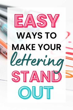 21 Fun and Easy Ways to Embellish Hand Lettering Diy Lettering Alphabet, Diy Lettering Writing, Hand Lettering Basics, Calligraphy Lettering Ideas, Easy Script Lettering, How To Do Fancy Lettering, How To Outline Letters, How To Draw Fancy Letters