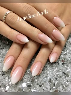 Almond Nails Pink, Ombre Gel Nails, Baby Boomers Nails, Gel Nails French, Ombre Acrylic Nails, Casual Nails, Nail Art Wedding, Funky Nails, Dream Nails