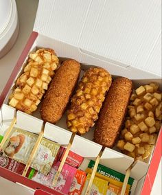 an open box filled with different types of food