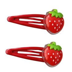 Fruit Hair Clips, Strawberry Hairclips, Strawberry Shortcake Hair, Cute Hairclips, Fruits Fashion, Strawberry Accessories, Strawberry Hair Clip, 3d Strawberry, Strawberry Stuff