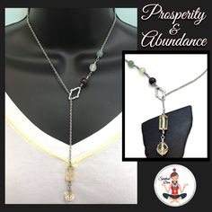 PROSPERITY ABUNDANCE Reiki Healing Crystal Gemstone Lariat Y Necklace Usui Reiki, Reiki Symbols, Solar Panels For Home, Reiki Healing Crystals, Y Necklace, Roller Shades, Green Energy, Reiki Healing, Tube Beads