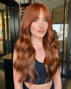 Solid Warm Ginger Brown Hair Color Idea Bright Copper Hair, Copper Blonde Hair Color, Cheveux Oranges, Copper Blonde Hair, Natural Red Hair, Copper Blonde