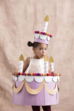 Birthday Cake Costume, Cake Costume, Baby Birthday Cake, Homemade Costumes, Kids Dress Up, Fancy Dress For Kids, Diy Halloween Costumes, Purim, Diy Costumes