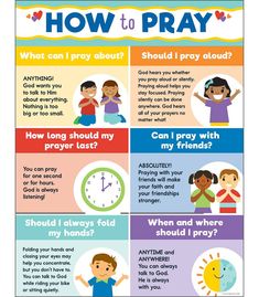 a poster explaining how to pray