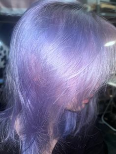 #aesthetic #fashion #hair #purple #purplehair Purple Hair Dye Aesthetic, Hair Dye Inspo Colorful, Purple And Periwinkle Hair, White Hair With Rainbow Highlights, Short Blue Wolfcut, Purple Hair Inspo Color, Short Periwinkle Hair, Light Purple Dyed Hair, Purple Blonde Hair Highlights