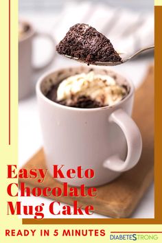 an easy keto chocolate mug cake recipe