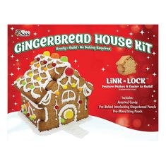 Wholesale Gingerbread Christmas Cottage Kit 26 Oz Box - 6ct Case Bulk Edible Gingerbread House, Gingerbread House Kit, Diy Christmas Cookies, Christmas Cookie Decorating, Cottage Kits, Mini Gingerbread House, Cookie Decorating Kit, Cookie Decorating Kits, Fruit Chews