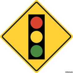 a traffic light sign is shown on a white background with red, green and yellow lights