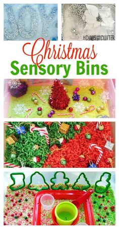 christmas sensory bins for toddlers to play with