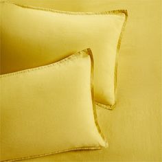 Yellow linen standard pillow sham Hudson Grace, Standard Pillow, Fine Linen, Linen Pillows, Pillow Shams, Im Not Perfect, Yellow, Pillows