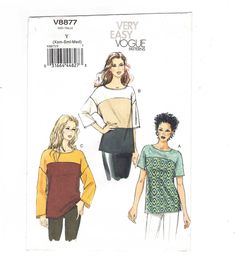 two women's tops and pants sewing pattern