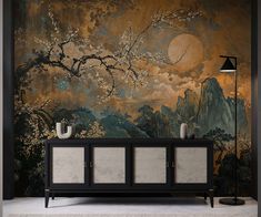 Dark Chinoiserie Wallpaper - Etsy