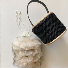 Fur Can Removed And Used With Or Without. Zara Bags, Rattan Basket, Basket Bag, Interior Color, Bag Lady, Zara, Women Shopping, Color