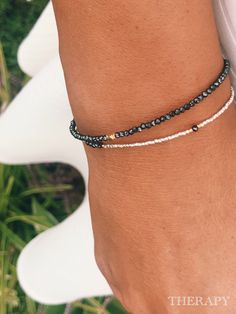 This dainty and delicate bracelet is made from natural hematite gemstone beads and finished with sterling silver or 24K gold vermeil details.  This bracelet is super skinny but goes with everything and is a great stacking bracelet. Because of diamond cut beads it is very sparkle. You can wear it alone or with other skinny bracelets. Perfect gift for women.  Hematite is March birthstone.  Details: Hematite Beads: 2  mm Clasp: Sterling silver or 24K gold vermeil Details : Sterling silver 24K gold Minimalist Hematite Round Bead Jewelry, Stacking Jewelry, Bracelet Minimalist, Hematite Bracelet, Minimalist Gifts, Gift For Woman, March Birthstone, Stacked Jewelry, Hematite Beads