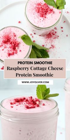 Looking for a delicious, nutritious and high protein way to start your day or refuel after a workout? This High Protein Raspberry Cottage Cheese Smoothie is your answer! Packed with a crazy amount of protein to keep you full longer but also equally as tasty and super creamy. Made with frozen raspberries, cottage cheese, almond milk and your favorite vanilla protein powder.