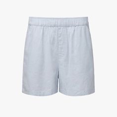 Elastic Linen Short | Light Blue Size M Nwt Blue Linen Shorts For Loungewear, Relaxed Spring Shorts For Daywear, Relaxed Blue Bottoms For Daywear, Blue Linen Shorts For Day Out, Blue Shorts For Summer Daywear, Relaxed Blue Cotton Shorts, Light Blue Bottoms With Built-in Shorts And Relaxed Fit, Blue Shorts For Spring Daywear, Casual Short Bottoms For Daywear