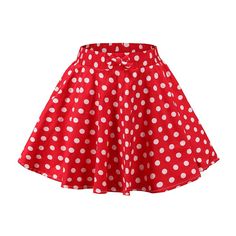 PRICES MAY VARY. 97% Cotton,3% spandex Elastic closure Machine Wash Red polka dot skirt is made of soft, light and breathable fabric, making baby comfortable This red and white dot skirt is elastic at the waist and is close to the knee long. This is a girls poodle skirt, which the princesses like. Girls polka dot skirt SIZE: 7 sizes are available. For little girls and big girls aged 5-14 . Girls skirts WASHING INSTRUCTION: Machine Washable. Do not bleach. NOTE: Detailed size chart is on the prod Girls Poodle Skirt, Flower Skirts, Red Polka Dot Skirt, Minnie Mouse Skirt, Flared Denim Skirt, Girl Skater, Natural Fiber Clothing, Skater Skirts, Costumes Diy