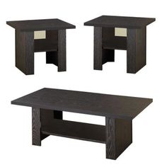 a table with two end tables on each side and an end table in the middle