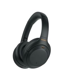 the sony headphones are black and gold