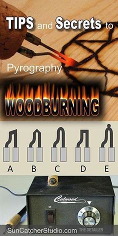 an advertisement for woodburning tips and secrets