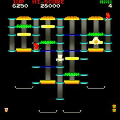 an old - school computer game showing the arcade version of mario's super mario run